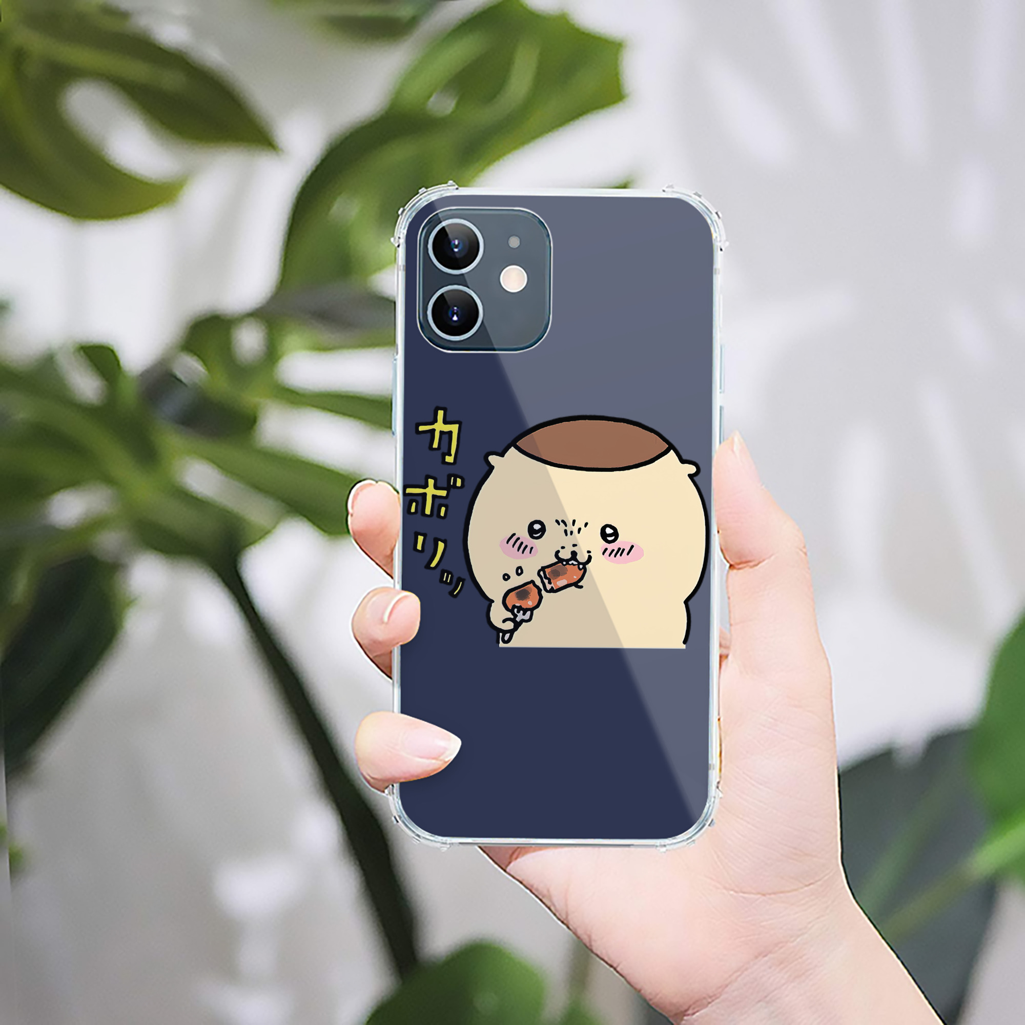 （画像用） ちいかわ くりまんじゅう Chii-kawa kuri manjū 【iPhone 12シリーズ対応】透明スマホケース（クリアソフトケース）